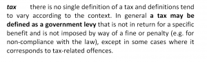 international tax glossary